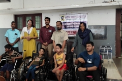 Wheel chair distribution camp